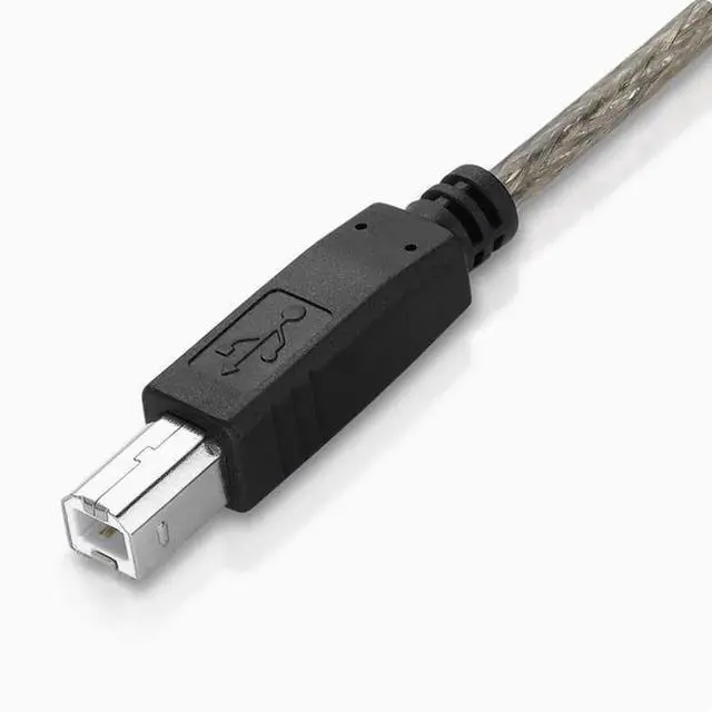 Alt view image 3 of 5 - USB2.0 print cable High-grade transparent brown standard 2428 copper USB print cable printer data cable pure copper 3m