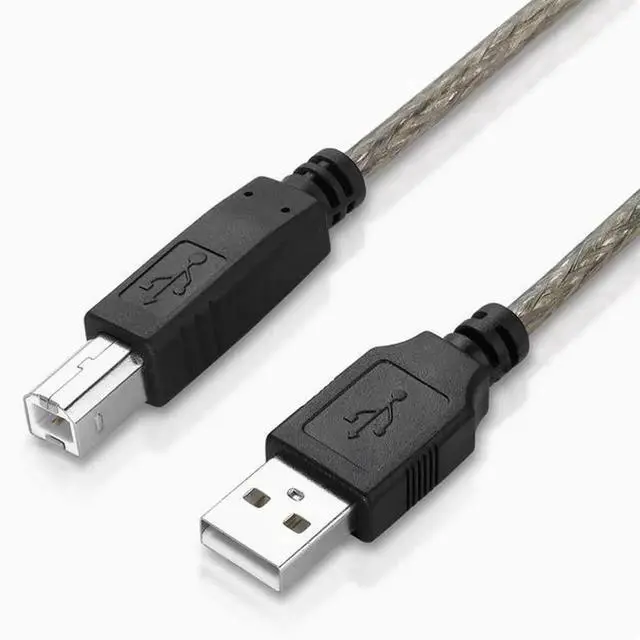 Alt view image 4 of 5 - USB2.0 print cable High-grade transparent brown standard 2428 copper USB print cable printer data cable pure copper 3m