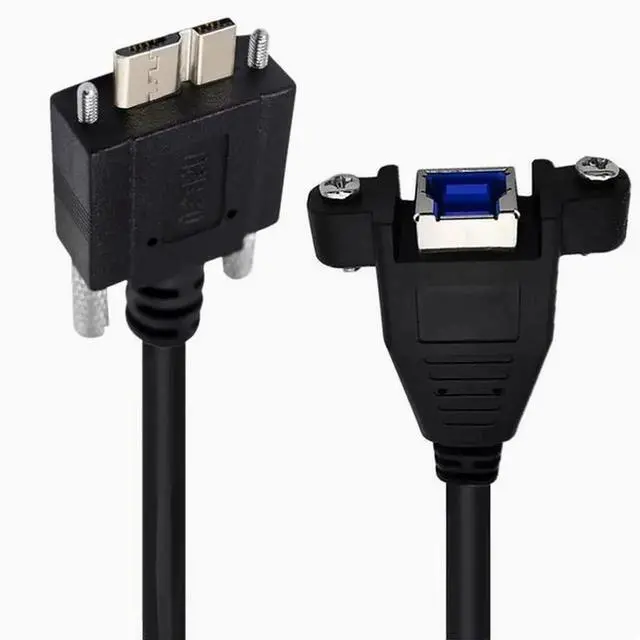 Alt view image 5 of 5 - 5Gbps speed USB3.0 with fixing screws Data cable usb B female to micro b male conversion pair cable