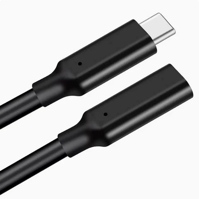 Alt view image 2 of 4 - Type-c extension cable Revolution female conversion cable USB3.2 Data cable 4K projection cable Dock hard disk connection cable Black 3m Male to Female