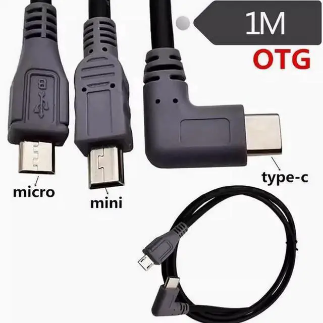 Main image of USB3.1Type-C to mini 5P/Micro USB OTG Copy-to-public charging adapter cable Micro Female to Male