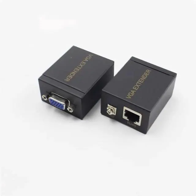 Alt view image 2 of 3 - Passive 8P8C twisted pair transmitter 60 m VGA extender vga cable extender RJ45 cable transmission