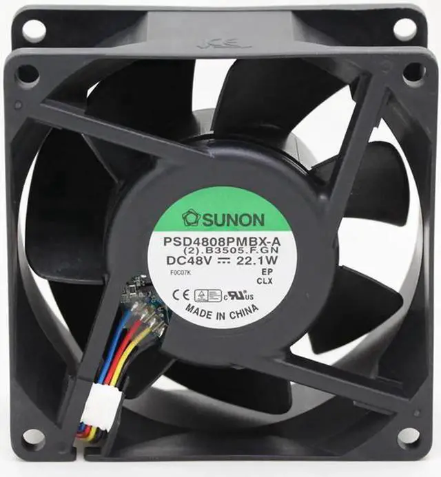 Alt view image 3 of 6 - SUNON PSD4808PMBX-A 80*80*38MM 8038 8cm DC 48V 22.1W Server Square inverter axial cooling Fans case cooler
