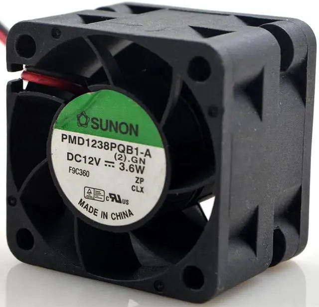 Alt view image 4 of 4 - SUNON PMD1238PQB1-A 4CM 4028 1U server fan DC12V 3.6W 2-wire 40*28mm IPC cooler