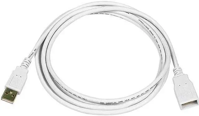 Alt view image 2 of 4 - USB 2.0 Extension Cable - 6 Feet - White | USB Type-A Male to USB Type-A Female