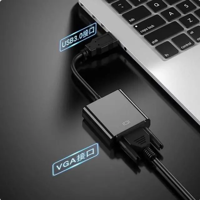 Alt view image 3 of 3 - USB3.0 to VGA HD cable converter interface usb to vga multi-screen conversion cable display projector