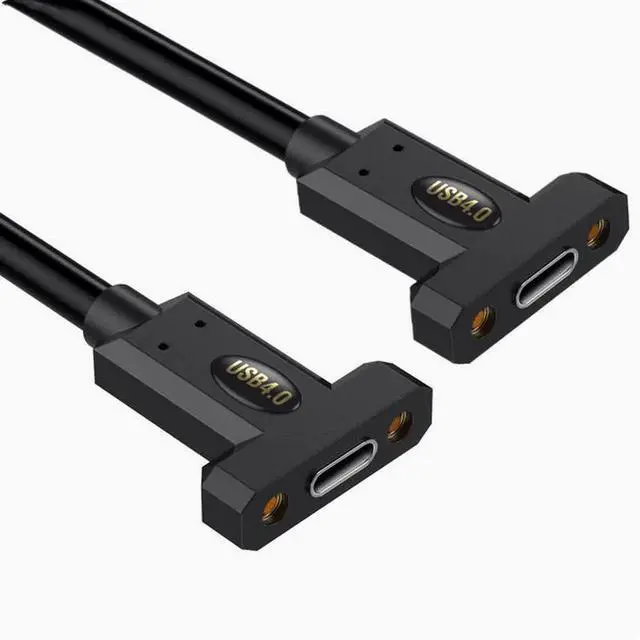 Main image of USB4 :Type-C master ear Turn Type-C master ear screws fixed panel extension cable 8K60HZ Lightning Multi-function 240W