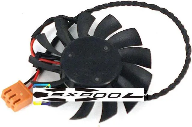 Alt view image 2 of 3 - EVERFLOW T055010SH 5V 0.40A diameter 45mm hole pitch 27*35*35MM graphics card fan
