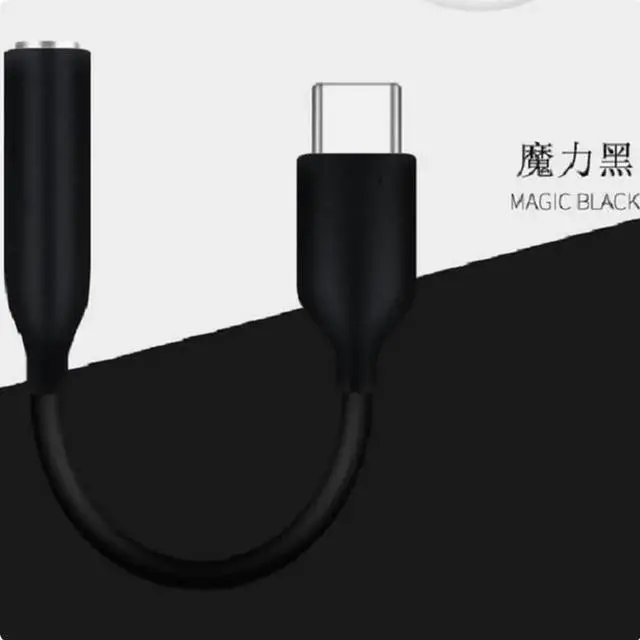 Alt view image 2 of 4 - tpyc-e earphone conversion cable type-c to 3.5mm DAC audio cable Black