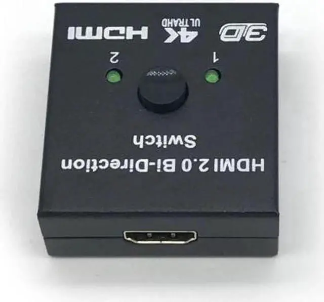 Alt view image 4 of 7 - 4K HDMI 4K 2 Ports Bi-Direction Switch, 2 x 1 / 1 x 2 Hub-HDCP Passthrough, Supports Ultra HD 4K, 3D, 1080P, 1080i, 720p, No power Source need - Black