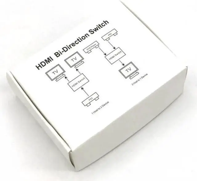 Alt view image 5 of 7 - 4K HDMI 4K 2 Ports Bi-Direction Switch, 2 x 1 / 1 x 2 Hub-HDCP Passthrough, Supports Ultra HD 4K, 3D, 1080P, 1080i, 720p, No power Source need - Black