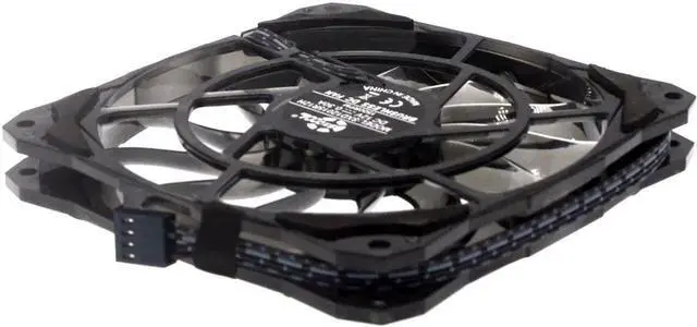 Alt view image 2 of 6 - 12015 Slim 15mm Thickness, Best for Small Case 120mm PWM Controlled Fan With De-vibration Rubber 12cm SXD12015R12H 120*15mm