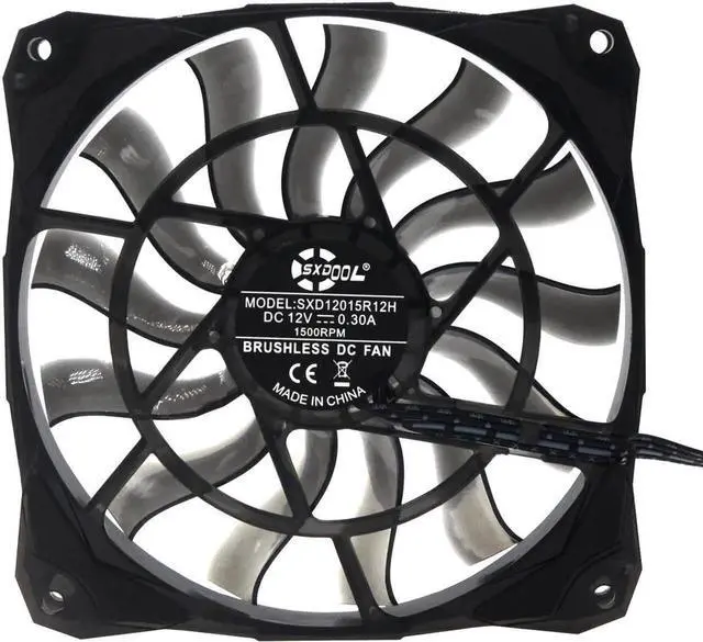 Alt view image 6 of 6 - 12015 Slim 15mm Thickness, Best for Small Case 120mm PWM Controlled Fan With De-vibration Rubber 12cm SXD12015R12H 120*15mm
