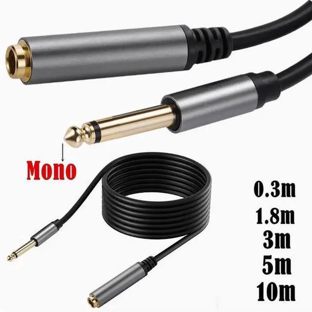Alt view image 4 of 4 - 6.35 mono male vowel extended guitar audio line amplifier microphone recording studio