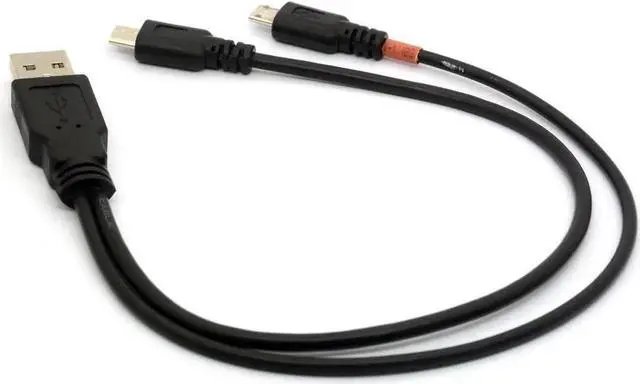 Main image of Micro USB Cable Y Splitter USB 2.0 A to Dual Micro B Power Enhancer Hub Adapter 1 Male to 2 Male Android Extension Code Syncing and Charging Two Devices Simultaneously