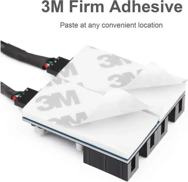 Alt view image 3 of 6 - Motherboard 9 Pin USB Header Splitter Male 1 to 4 Female Extension Splitter Cable Desktop Card 9-Pin USB 2.0 HUB Connector Adapter Port Multiplier