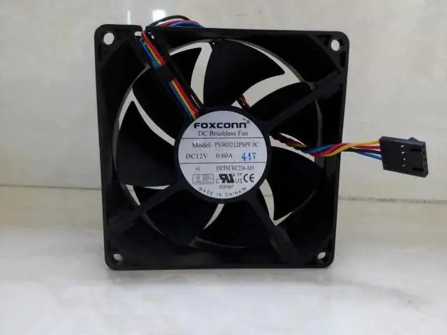 Main image of Foxconn 9032 12V0.60A PV903212PSPF 0C mute 4-wire PWM temperature control cabinet radiation fan