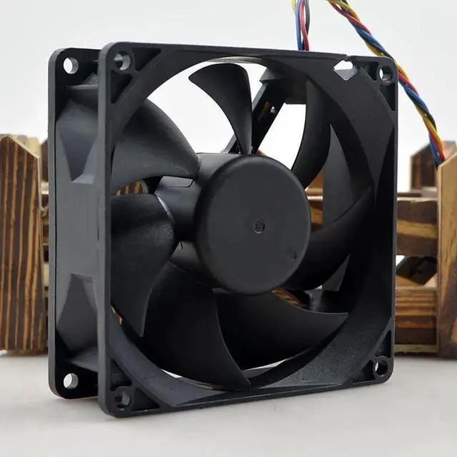 Alt view image 2 of 2 - Foxconn 9032 12V0.60A PV903212PSPF 0C mute 4-wire PWM temperature control cabinet radiation fan