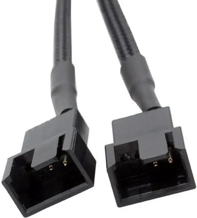 Alt view image 3 of 6 - 15Pin to 3Pin / 4Pin Computer Cooling Fan Splitter Hub Converter Adapter PWM Temperature Power Cable( 27cm/10.5 inches-2 Pack) 2 Port