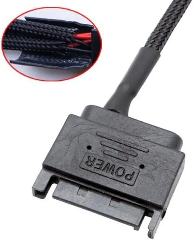 Alt view image 6 of 6 - 15Pin to 3Pin / 4Pin Computer Cooling Fan Splitter Hub Converter Adapter PWM Temperature Power Cable( 27cm/10.5 inches-2 Pack) 2 Port