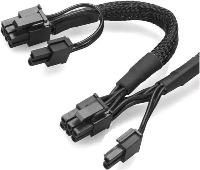Alt view image 3 of 5 - PCIe 8Pin to Dual 8Pin(6+2Pin) GPU Cable Sleeved 60+20CM 18AWG For Seasonic PRIME All Series PSU GX/PX/TX/Snow Silent/Gold/Ultra Gold/Platinum/Ultra Platinum/Ultra Titanium