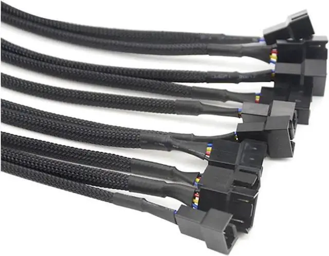 Alt view image 4 of 5 - 10 PCS 10" 4 Pin PWM Fan Extension Power Cable Computer PC Fan Power Extension Cable for Computer ATX Case