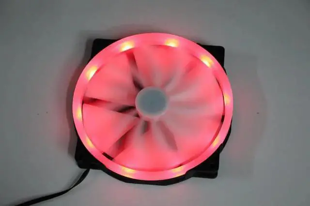 Alt view image 6 of 7 - 20CM color aperture race-changing fan chassis cooling 200mm x 30mm 20030 large fan LED color-changing horse-changing color aperture for King Kong AW309 Tt V cube