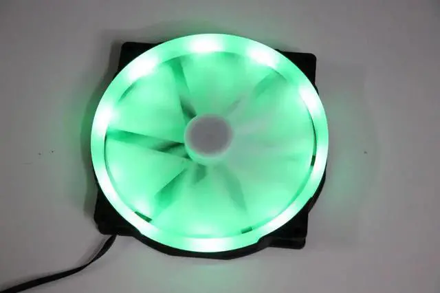 Alt view image 2 of 7 - 20CM color aperture race-changing fan chassis cooling 200mm x 30mm 20030 large fan LED color-changing horse-changing color aperture for King Kong AW309 Tt V cube
