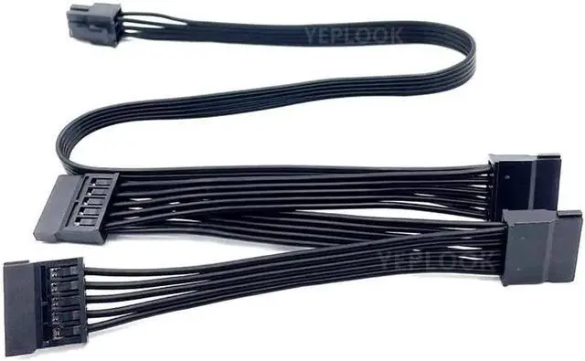 Alt view image 2 of 6 - Original Seasonic 4 SATA Straight HDD SSD Power Cable for Sea-sonic FOCUS PLUS 1000W 850W 750W 650W 550W GOLD Modular Power Unit