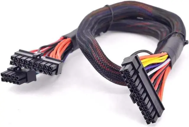 Alt view image 2 of 2 - 18 + 10pin to 24Pin ATX Power Supply Cable 20+4Pin with Sleeve for Corsair RMi Series RM1000i RM850i RM750i RM650i