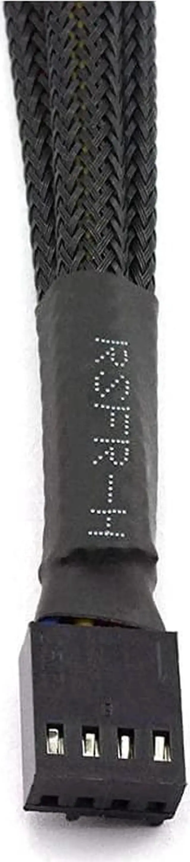 Alt view image 2 of 5 - PWM Fan Splitter Cable 4 Pin Black Sleeved Case Fan Splitter Cable 1 to 4 Converter Braided Y Splitter Computer PC Fan Extension Power Cable 10.5 Inches 2 Pack