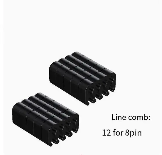 Alt view image 2 of 4 - Computer power module Cable comb set (4 24PIN motherboard, 12 8PIN graphics cards, 8 6PIN graphics cards) Motherboard 24PIN cable organizer CPU graphics card clip