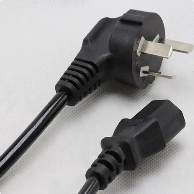 Alt view image 4 of 5 - High quality copper core triangle plug computer host monitor adapter power cord
