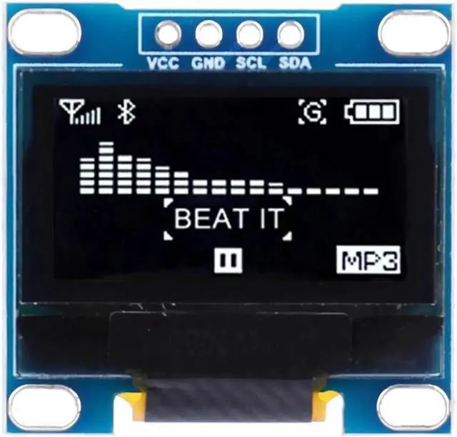 Main image of Micro Breakout Screen 128*64 Self-Luminous Display Board DC 3.3-5V I2C IIC White SSD1306 Electronic Components