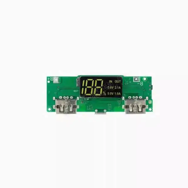 Main image of 18650 lithium battery charging module with digital display 5V dual USB output 1A2A
