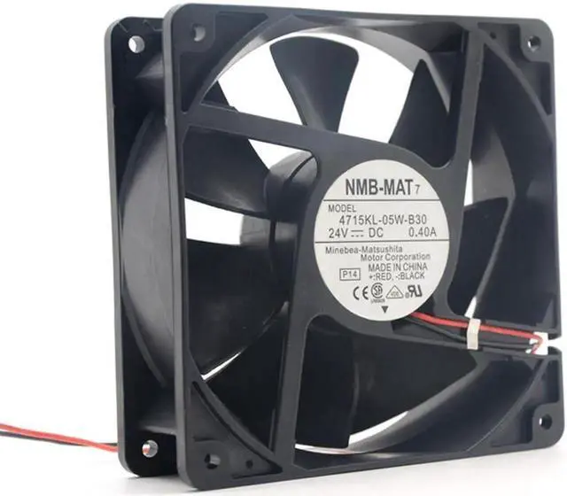 Alt view image 2 of 5 - NMB-MAT7 4715KL-05W-B30 12cm 12038 24V 0.4A 3300RPM 120CFM ball bearing cooling fan