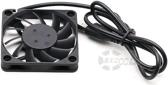 Alt view image 3 of 5 - 5V ultra-quiet 6CM ultra-thin USB interface, router, power cat, light cat, cooling fan 6010 0.10A 16CFM double ball Backpacking, camping tents to ventilate heat, carry a lightweight fan with you
