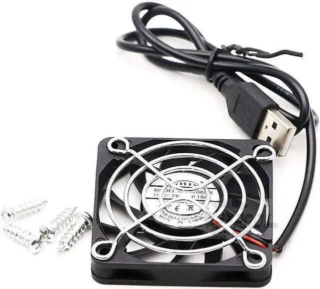 Main image of 5V ultra-quiet 6CM ultra-thin USB interface, router, power cat, light cat, cooling fan 6010 0.10A 16CFM double ball Backpacking, camping tents to ventilate heat, carry a lightweight fan with you
