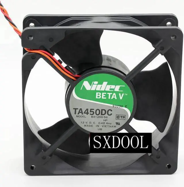 Alt view image 2 of 4 - Original Nidec TA450DC B31256-56 DC12V 0.49A 12CM 12038 cooling fan