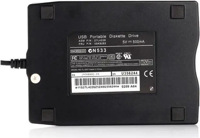 Alt view image 2 of 6 - 1.44Mb 3.5" USB External Portable Floppy Disk Drive Diskette FDD for Laptop PC