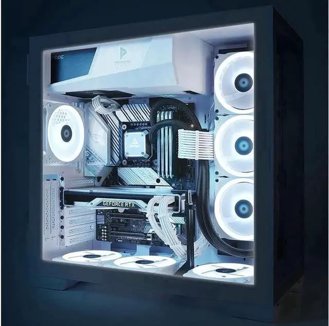 Alt view image 5 of 7 - PSU Cables, Sleeved Cable Extension Kit /24pin ATX /4+4pin EPS /8-pin PCI-E /6pin PCI-E PSU Extension Cable Kit 30cm Length with Combs, White ConnectorWhite