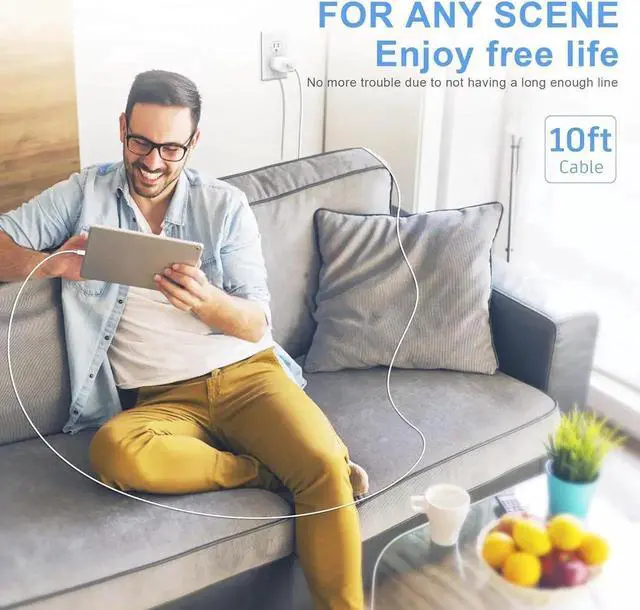 Main image of iPhone 16 15 Charger Fast Charging 3 Pack 20W USB C Charger with 10ft Braided Type C Cable for iPhone 16/16 Pro/16Pro Max/15 iPad Pro MacBook Air