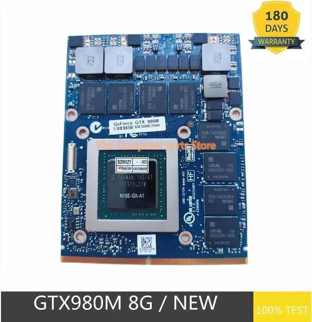 Main image of GTX980M GTX 980M 8G GDDR5 MXM N16E-GX-A1 Video Graphics Card GPU For clevo 100% Tested