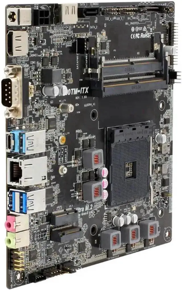 Alt view image 3 of 3 - Desktop Motherboard For For X300TM-ITX AM4 DDR4 LGA 115X 64GB Fully Tested