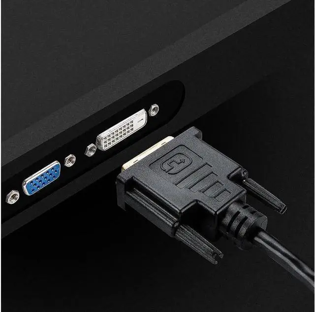 Main image of 2-Pack HDMI to DVI Cable Bi-Directional HDMI Female to DVI-D(24+1) Male Adapter 1080P DVI to HDMI Conveter 3D 0.15M Black