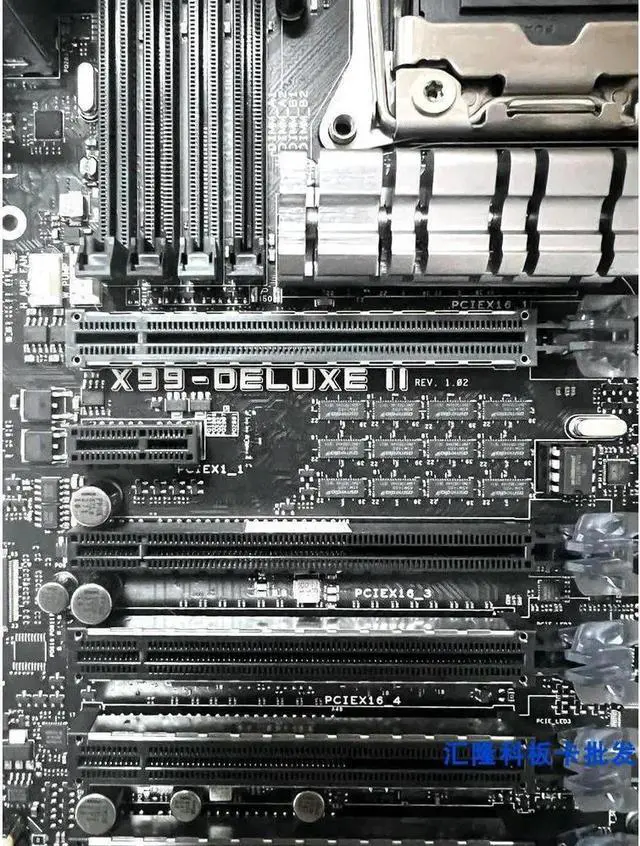 Alt view image 2 of 3 - Desktop Motherboard For X99-DELUXE II X99 Support E5 V4 REG DDR4 Test Good
