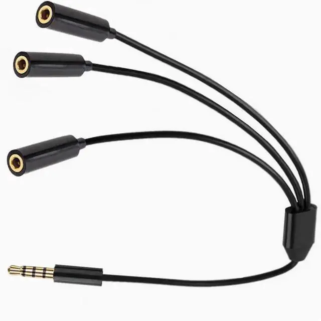 Alt view image 4 of 4 - Audio cable one minute three extension cable 4 level 4 DC3.5 male stereo divided into 3 DC3.5 female stereo 50cm