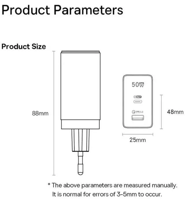 Alt view image 2 of 5 - 50W charger for oppo super flash charge Samsung mobile phone charging head super fast charge