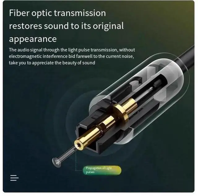 Alt view image 5 of 6 - UGREEN Fiber optic audio cable SPDIF digital output 5.1 Connection to the set-top box TV amplifier sound card cd audio box