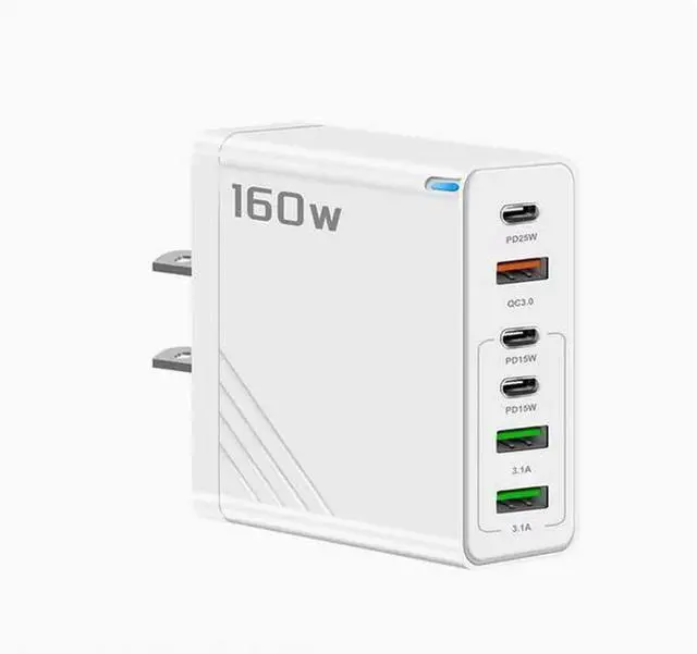 Main image of 160W multi-interface PD charger 6-hole 3USB charging head 65W fast charge